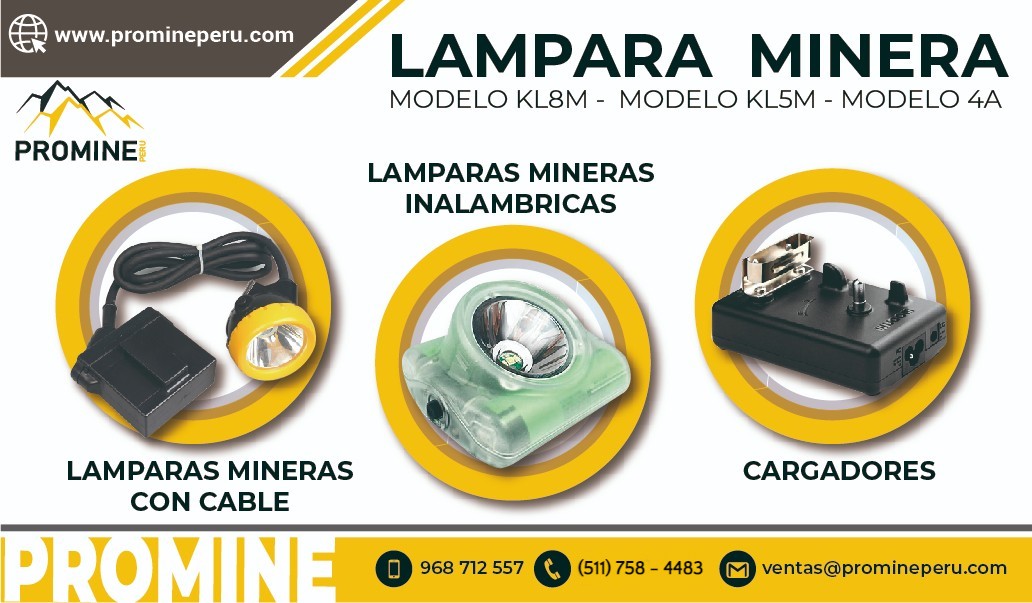 LAMPARAS MINERAS 4A-3A-PROMINE PERU